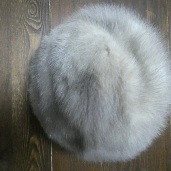 VTG Walleek's Furs Pittsburgh Adult Mink Hat 10" Diameter Light Brown Satin Line - Picture 12 of 14